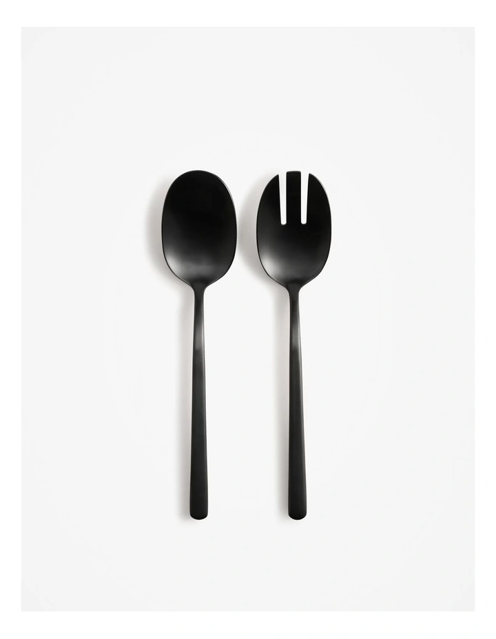 Nolan Salad Servers in Graphite