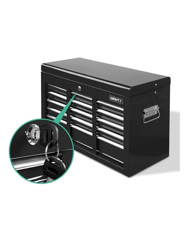 9 Drawer Mechanic Tool Box Storage in Black