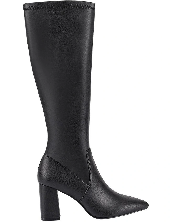 Manny Tall Boots in Black Stretch
