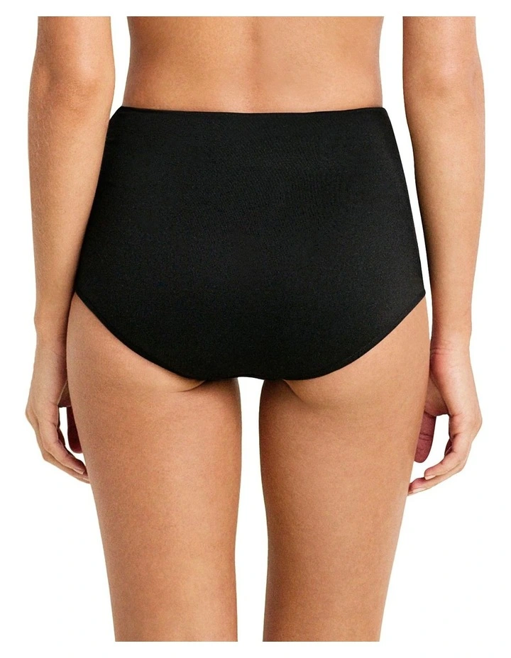 High Waisted Swim Bottom Black
