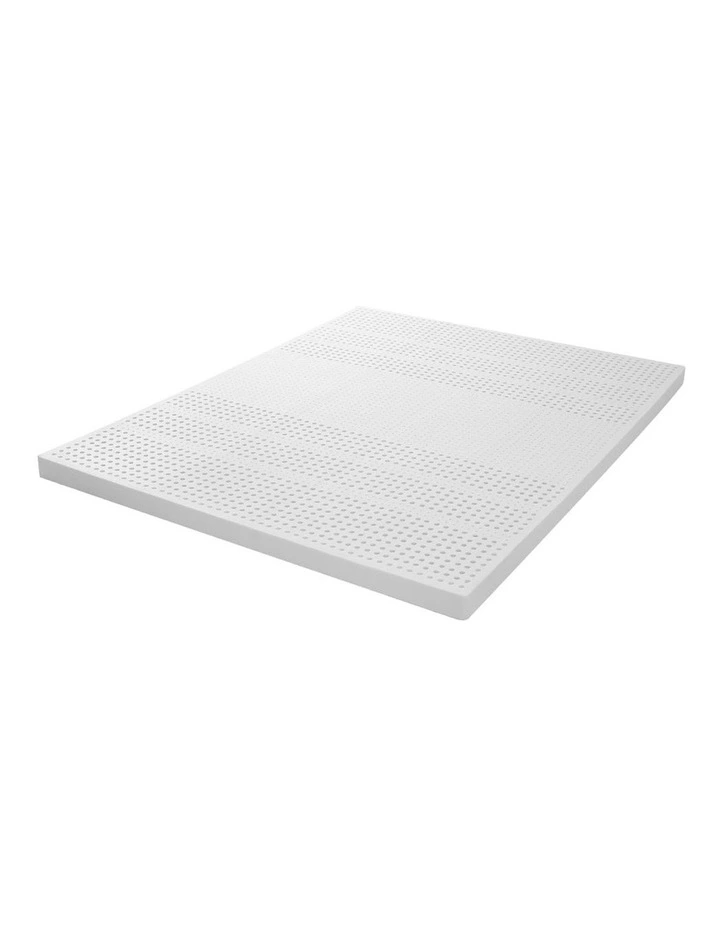 Queen Latex Mattress Topper Natural 7 Zone 5cm in White