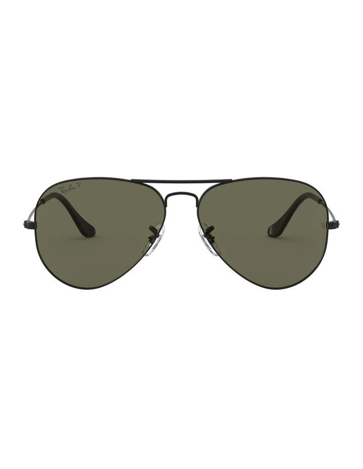 Aviator Black RB3025 Polarised Sunglasses