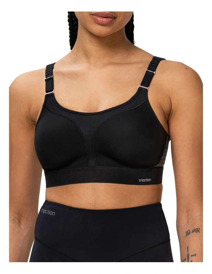 Triaction Extreme Lite Wirefree Sports Bra in Black
