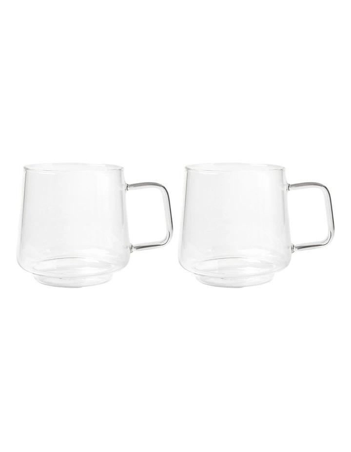 Gift Boxed Blend Sala Glass Cup 400ml Set of 2 in Clear