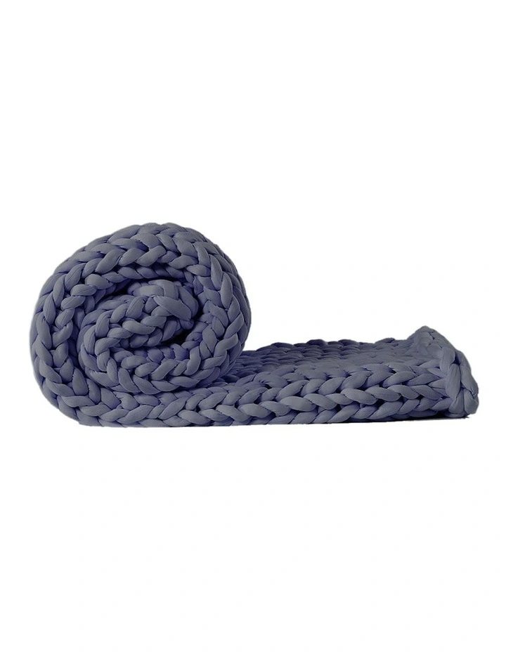 Chunky Bulky Knitted Weighted Blanket 6.5kg in Dark Grey