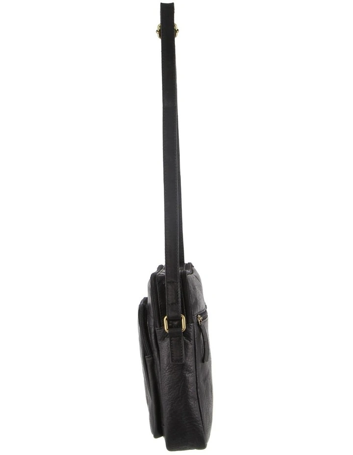 Leather Cross-Body Bag in Black