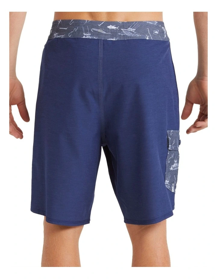Line Spinner Board Shorts in Medieval Blue
