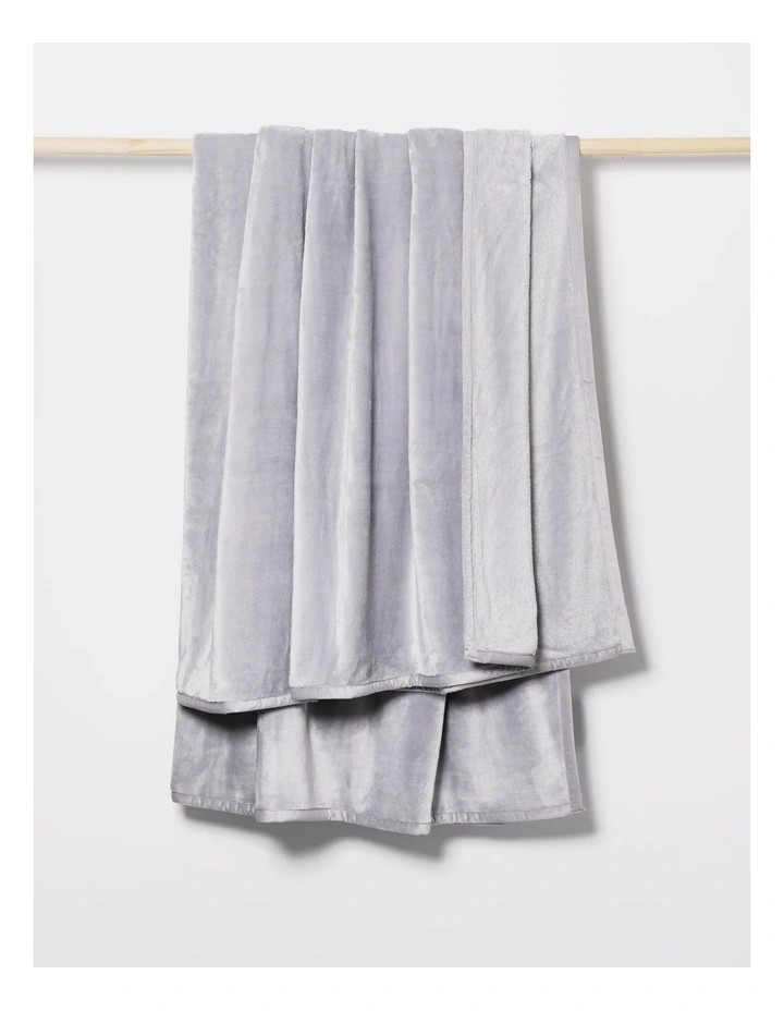 Faux Mink Blanket in Grey