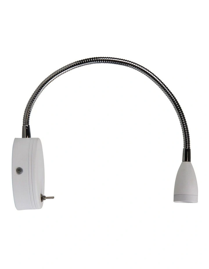 Flexi 3w Led Switched Flexible Wall Light White