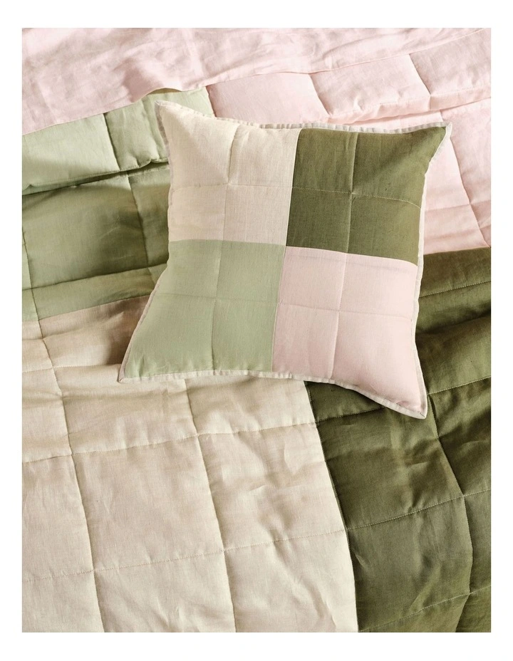 Nimes Patchwork Cushion 48x48cm in Rose