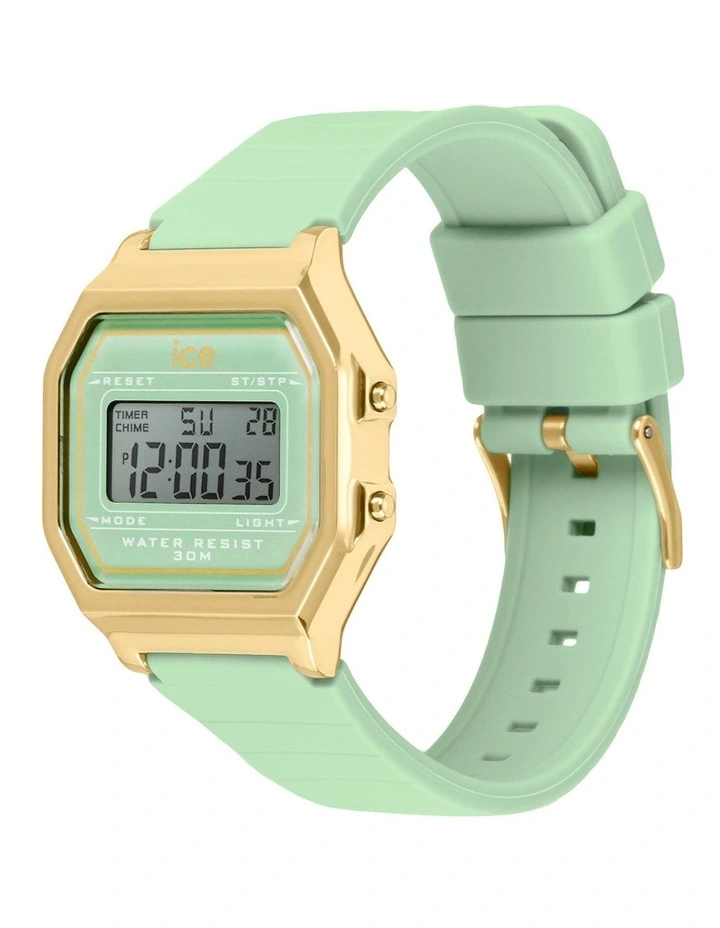 Digit Retro Watch in Lagoon Green