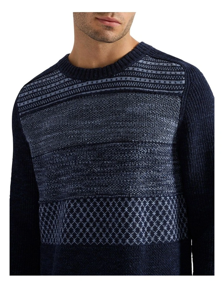 Got The Look Wool Blend Knit in Blue Multi