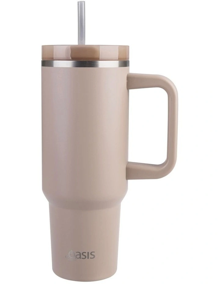 Stainless Steel Double Wall Insulated 'Commuter' Travel Tumbler 1.2L in Latte