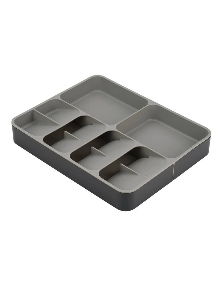 DrawerStore Expanding Cutlery, Utensil And Gadgets Organiser in Grey