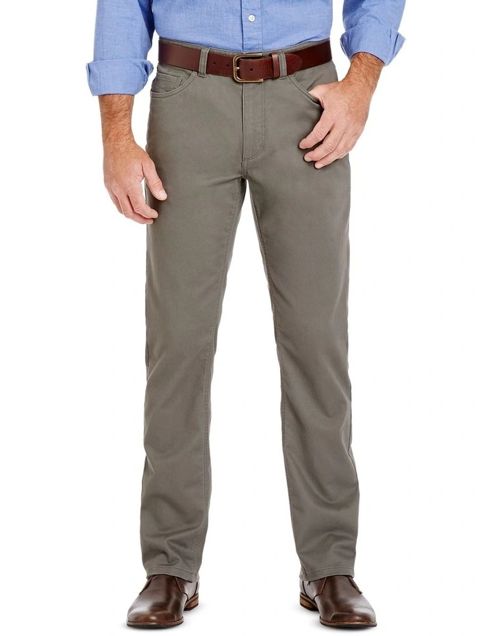 Stretch Bedford Cord Trouser in Green