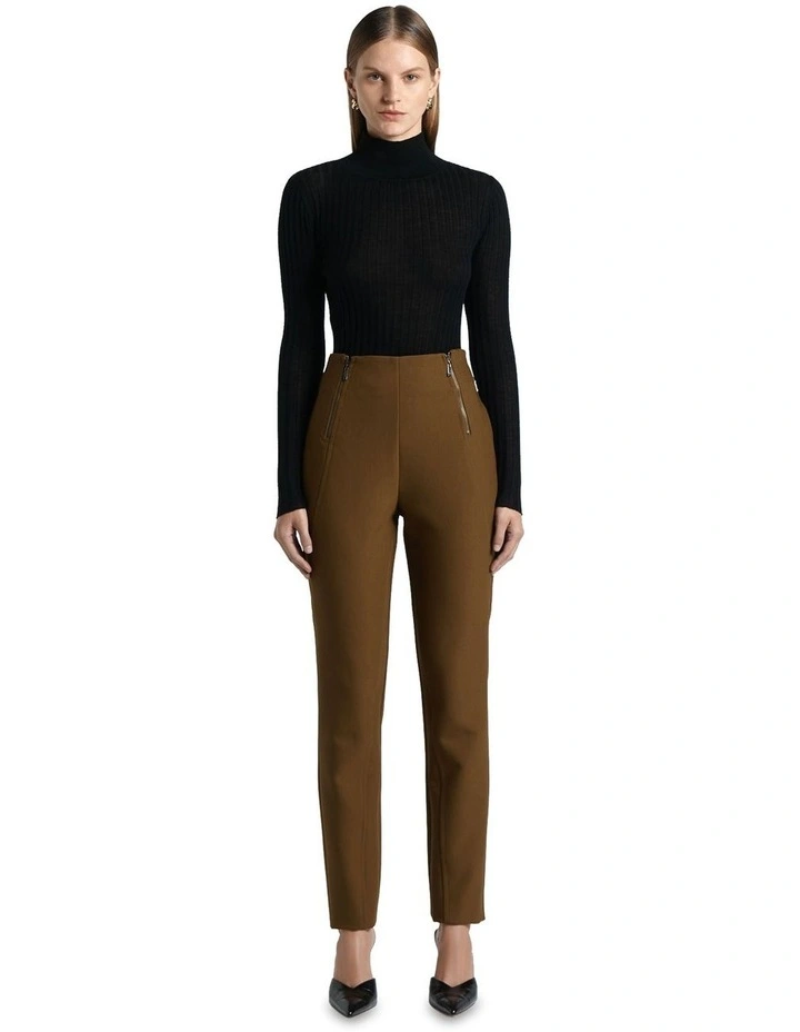 High Waisted Skinny Pant in Nutmeg