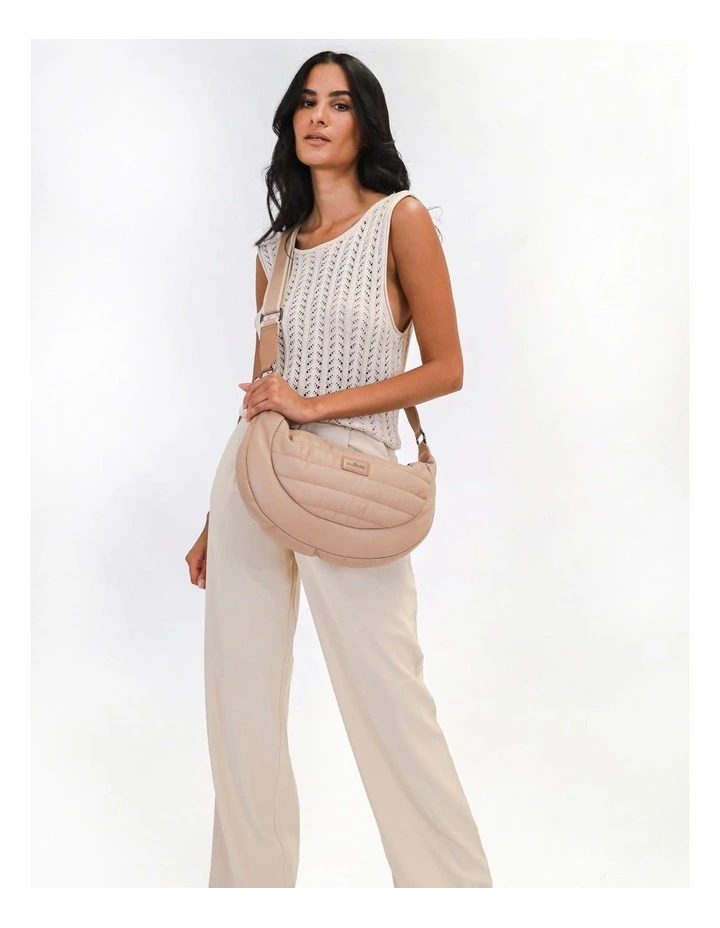 Fashion Puffer Crossbody Bag in Blush