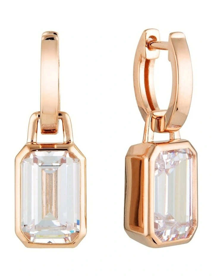 Luxe Sontuosa Rose Gold Huggie Earrings