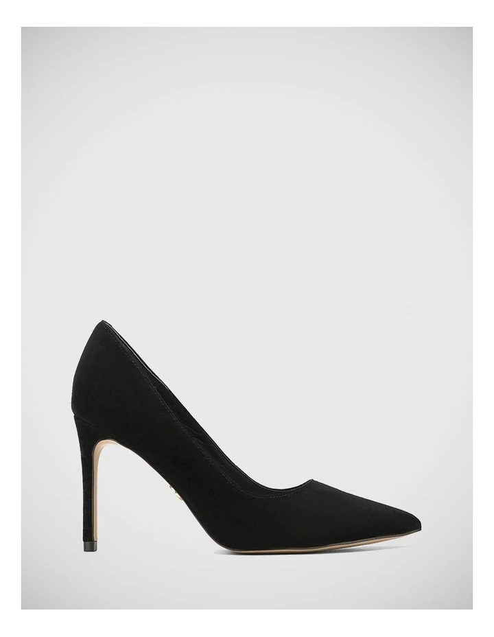 Sky Suede Leather Pump in Black