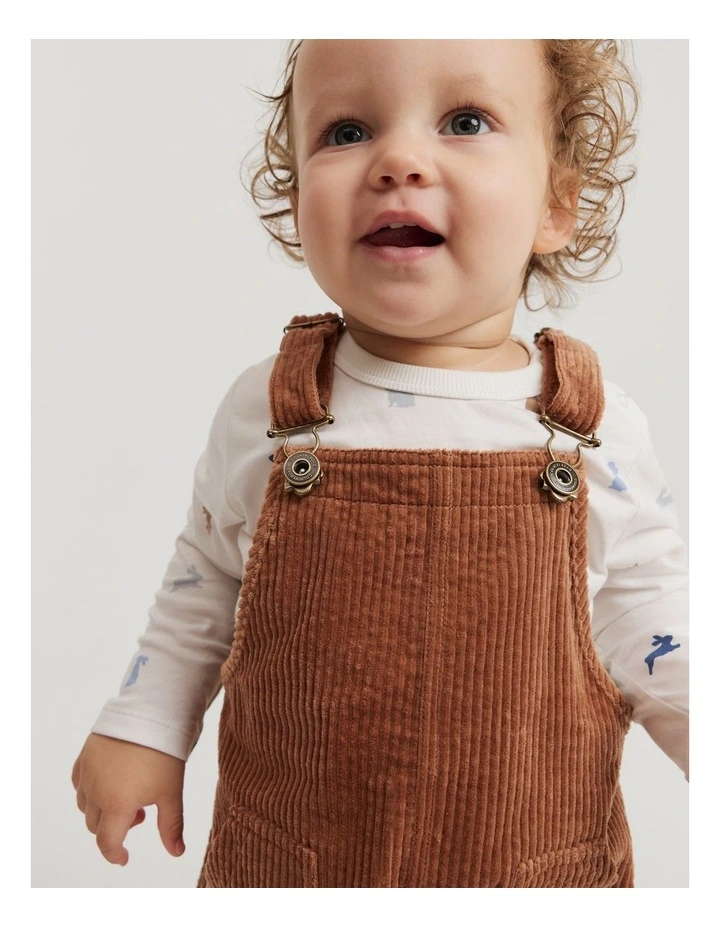 Cord Overall in Faded Terracotta