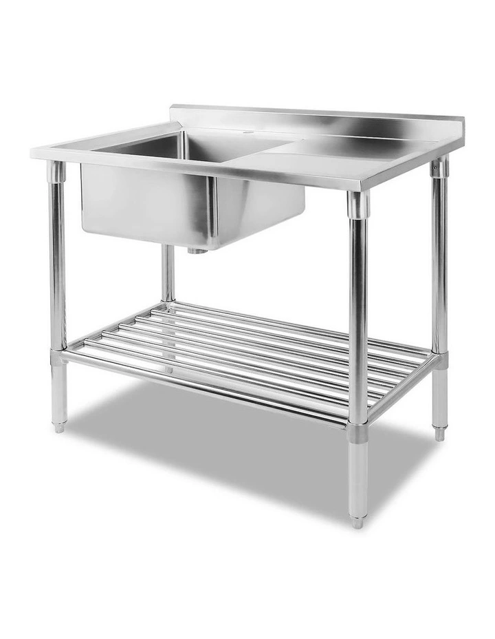 Stainless Steel Sink Bench 100x60cm in Silver