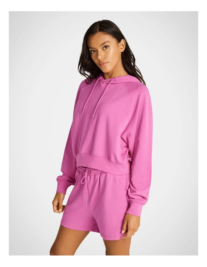 After Class Crop Hoodie Neon in Pink
