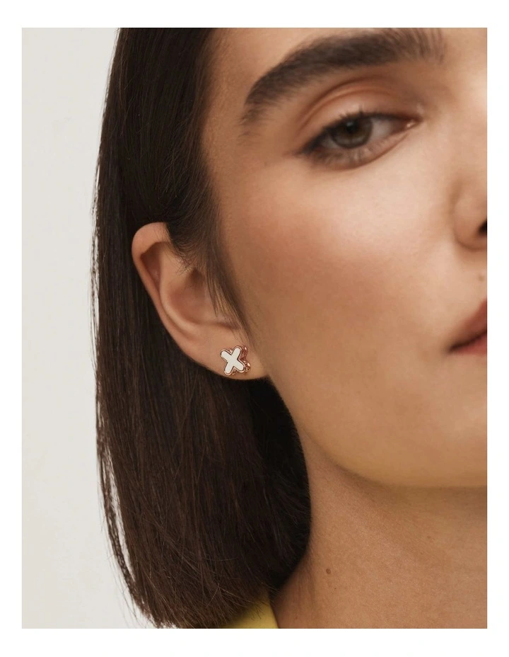 Dreamer Stud Earrings in White