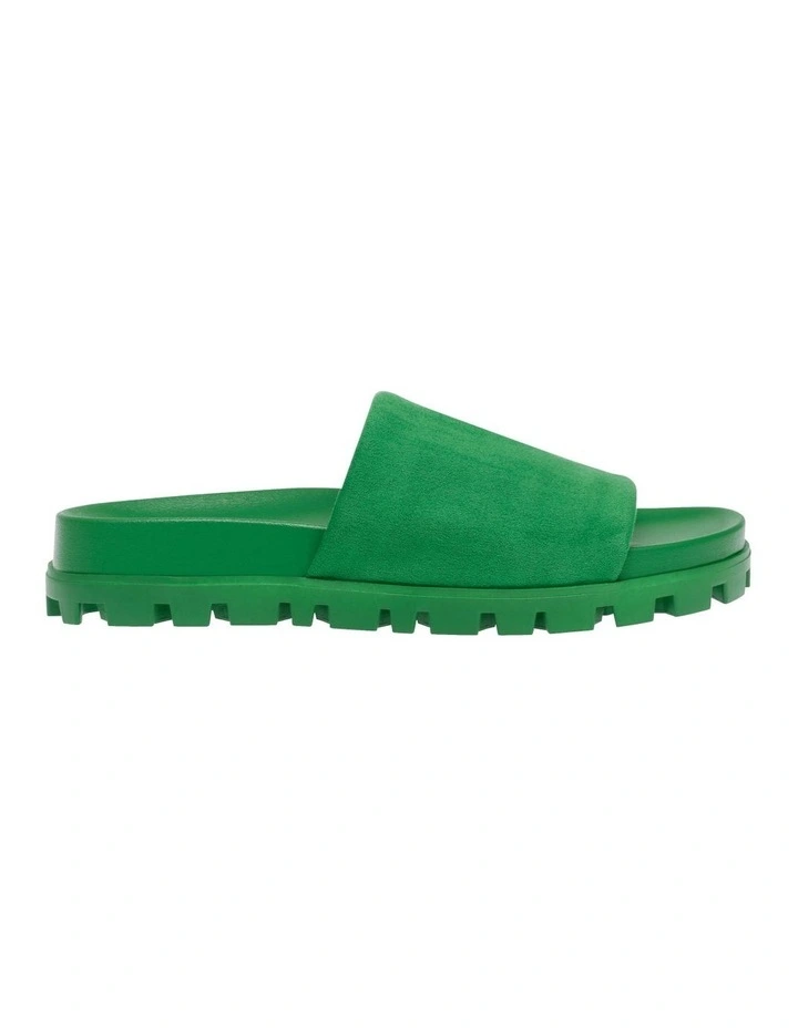 Sponsor Suede Slides in Jolly Green
