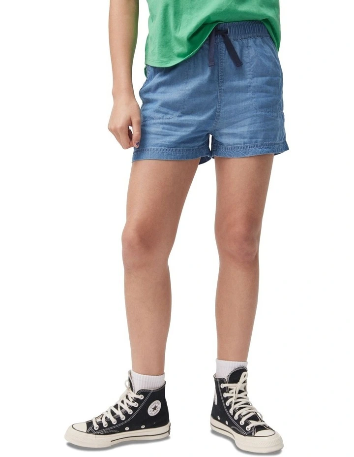 Ivy Pull On Short in Chambray