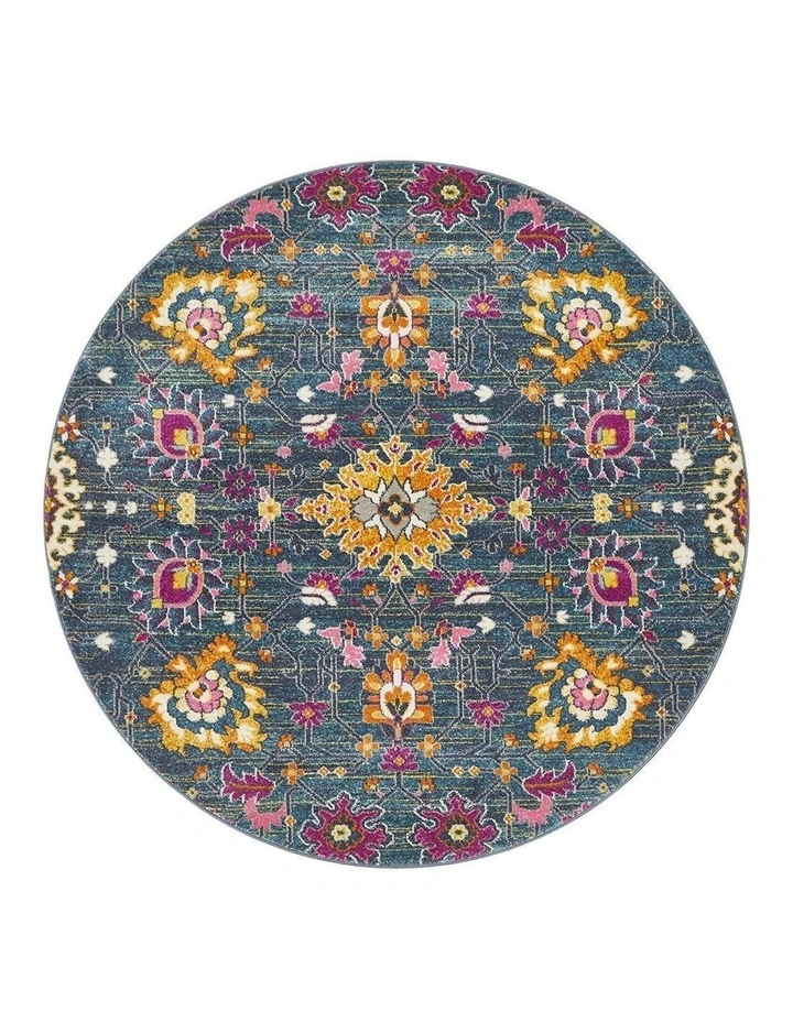 Babylon 210 Blue Round Rug