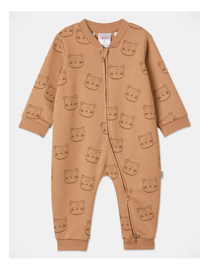 Fleece Coverall in Tan