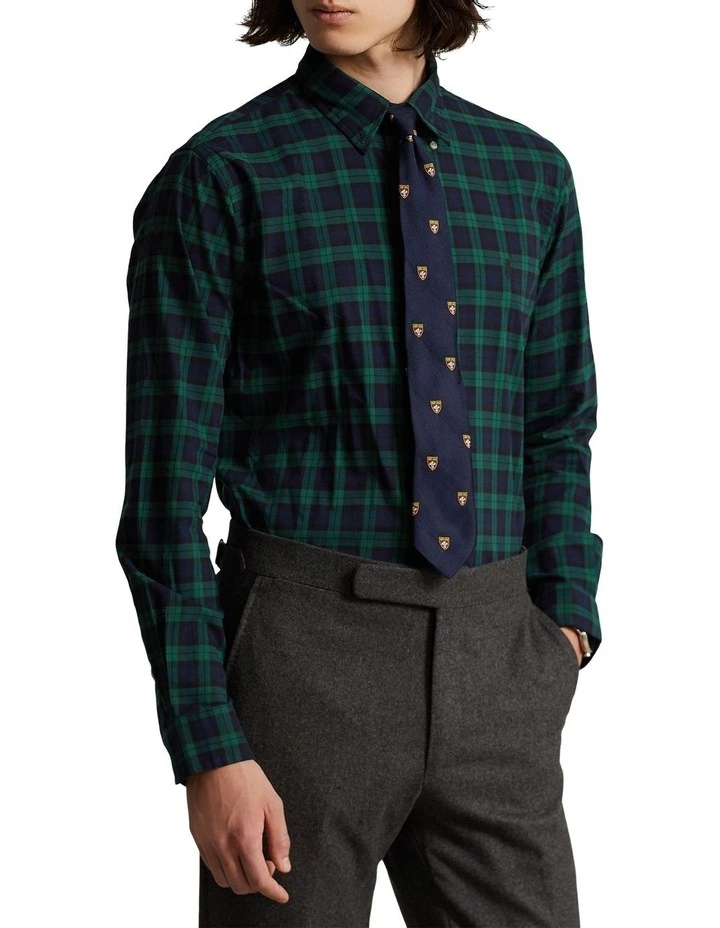 Classic Fit Plaid Twill Shirt in Multi