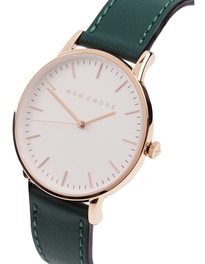 Classic Vine Grape Vegan Leather Watch 38mm in Rose Gold