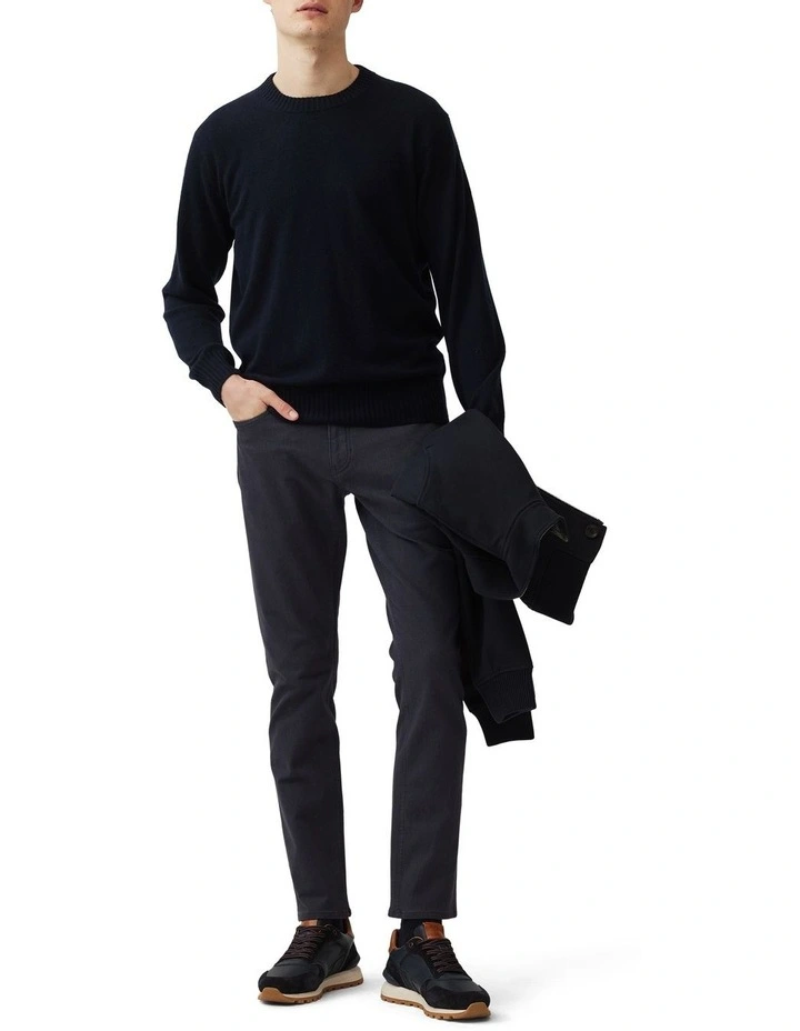 Motion Melange Straight Fit Long Leg Jean in Navy