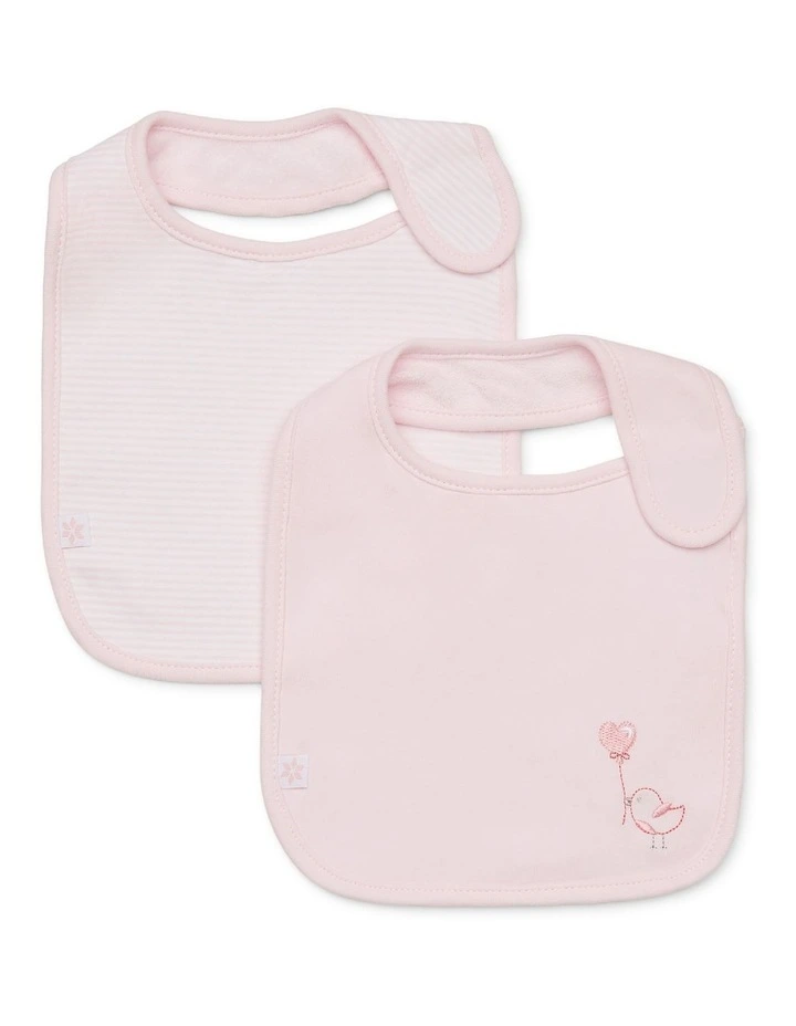 Birdy Bib 2 Pack in Pink