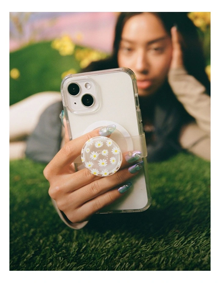 PopCase iPhone 14 Pro Phone Case Grip in Clear