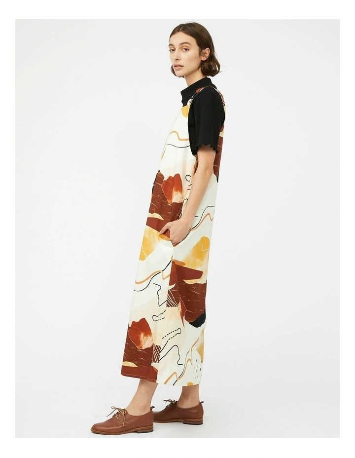 Classic Pinafore Dress in Desert Print