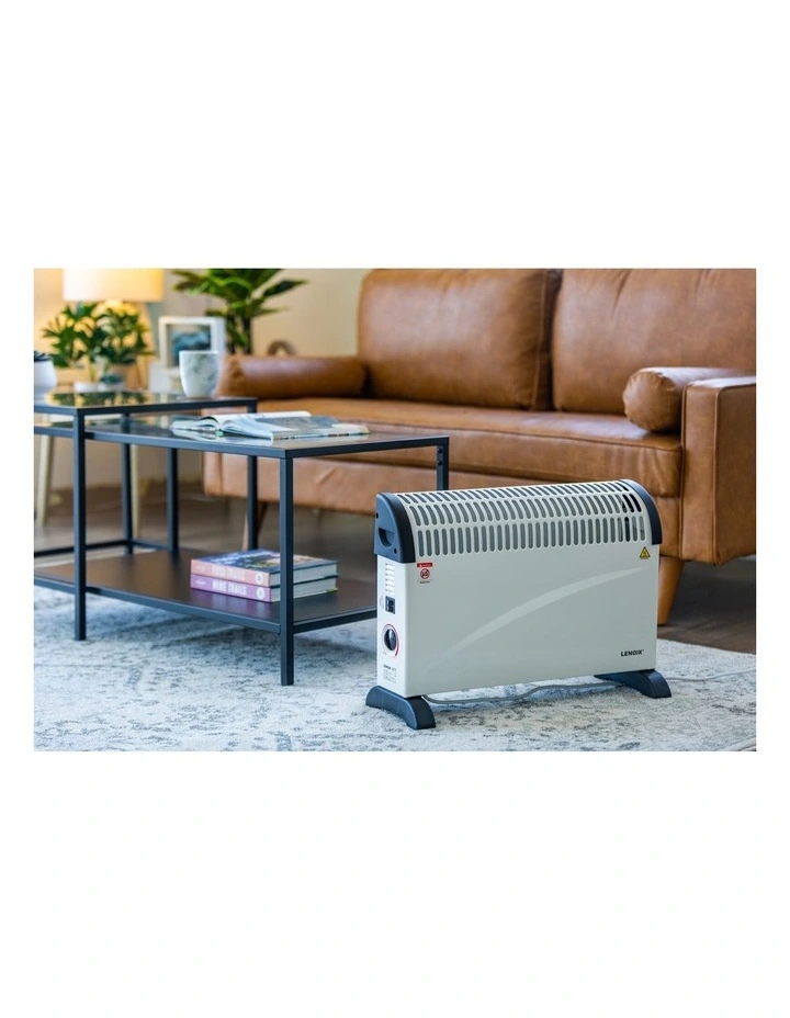 Portable Convector Heater 2000W 3 Heat Settings in White