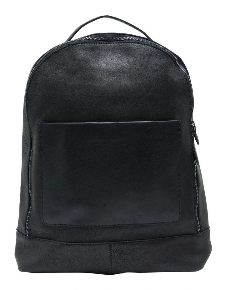 Novara Leather Backpack in Black