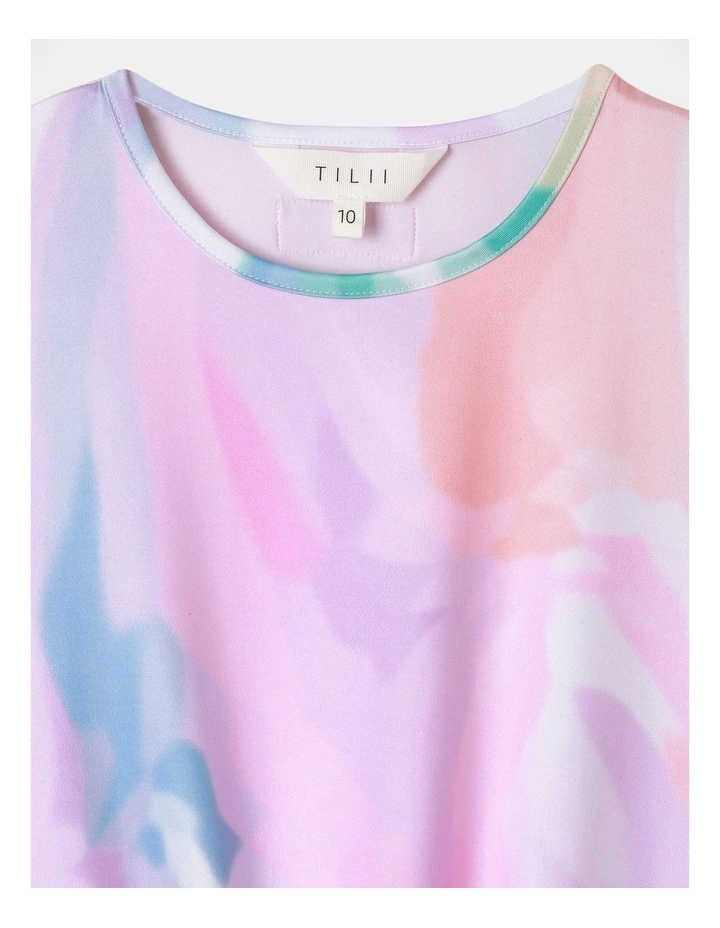 TxActive Short Sleeve Tie Front Top in Rainbow