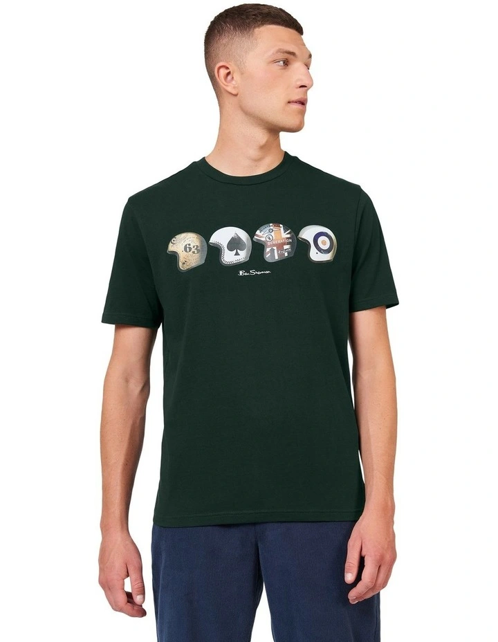 Helmets Tee in Green