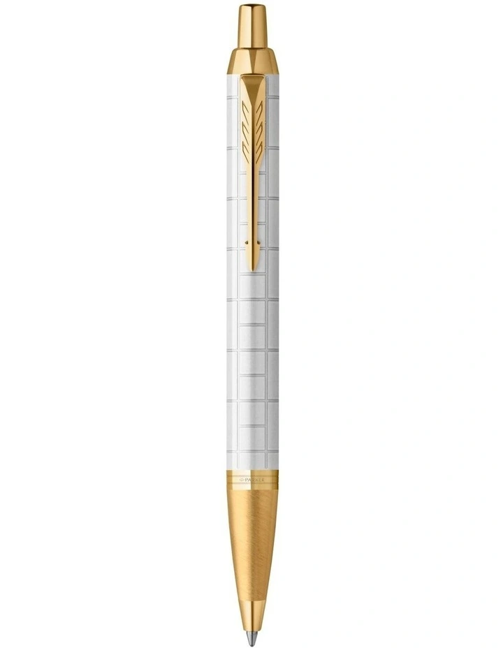 IM Premium Trim Ballpoint Pen in Pearl/Gold