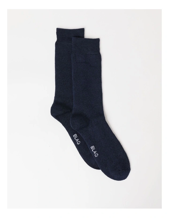 Full Terry Bamboo Boot Socks in French Navy