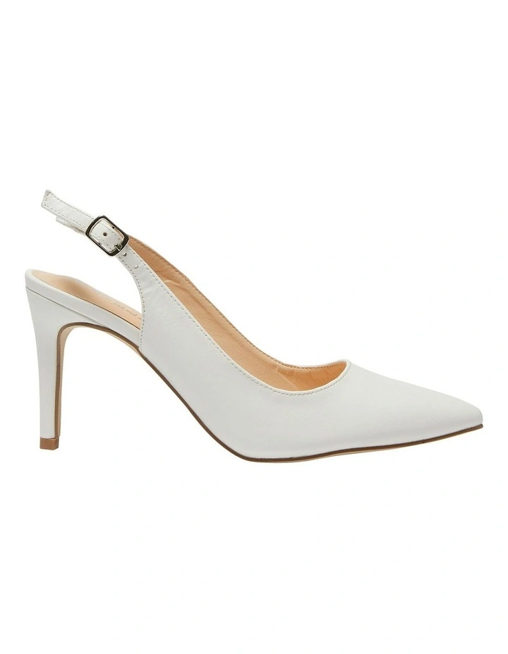 Smooth Heeled Shoes in White