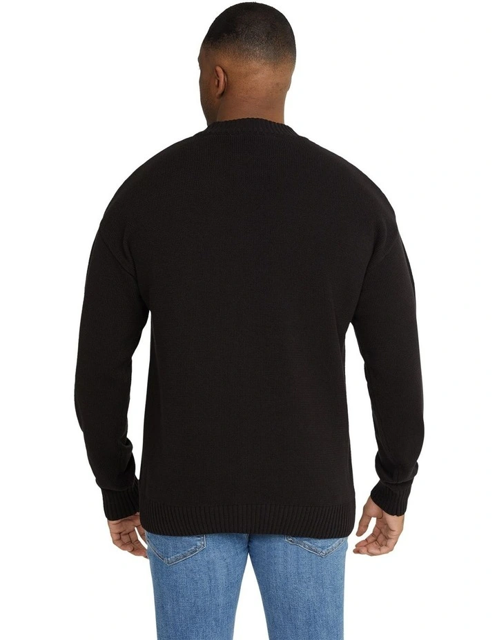 Trawler Crew Sweater in Black