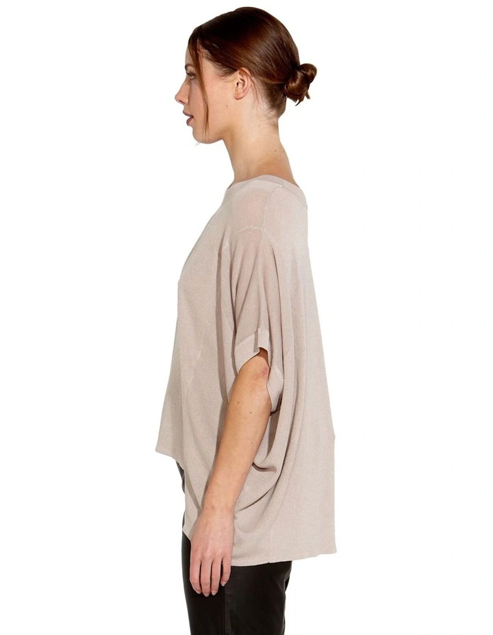 Irises Knit Top in Oat Marle