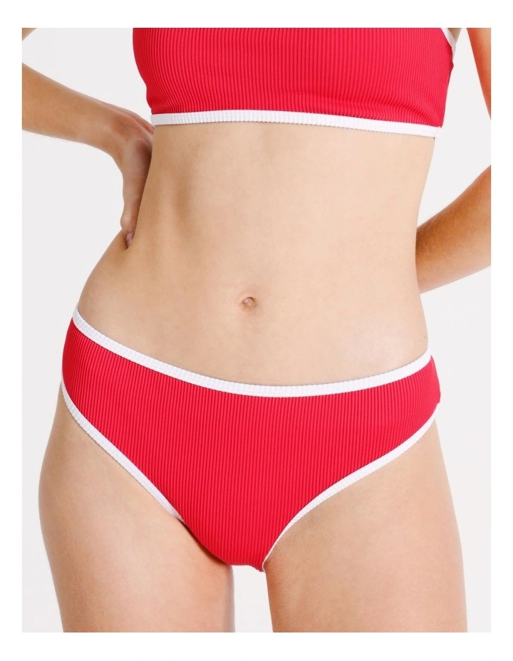 Rhodes Bikini in Fuchsia/White