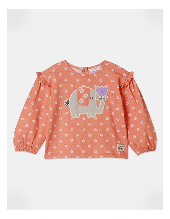 April Top In Coral