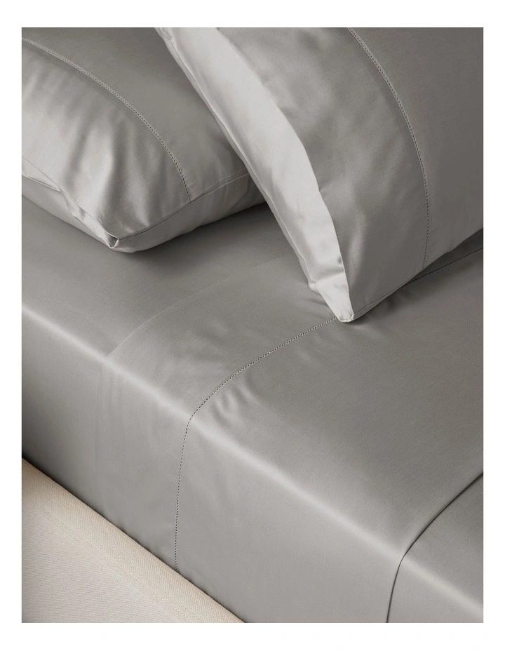 Diana 400TC Egyptian Cotton Sateen Sheet Set in Silver