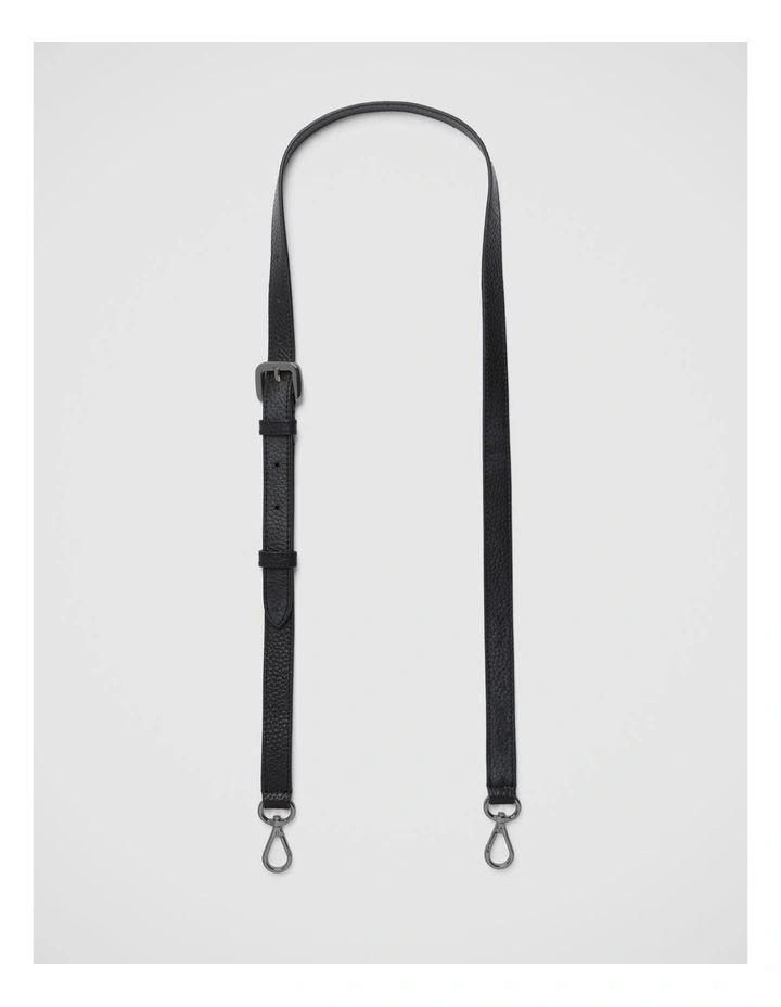 Link Crossbody Bag Strap 2cm in Black Gunmetal